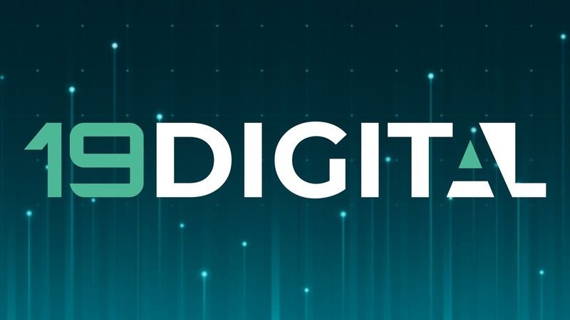 Création de logo pour 19 Digital, agence de marketing digital : monogramme chiffré vert, typographie moderne