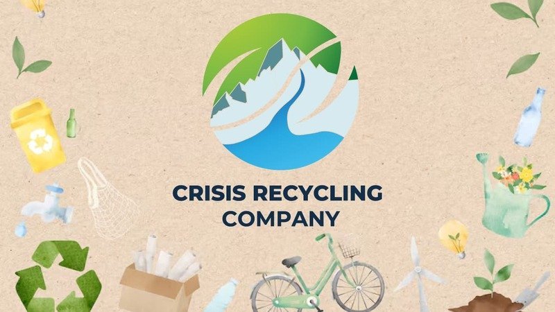 Création de logo pour Crisis Recycling, entreprise de recyclage écoresponsable et gestion de déchets