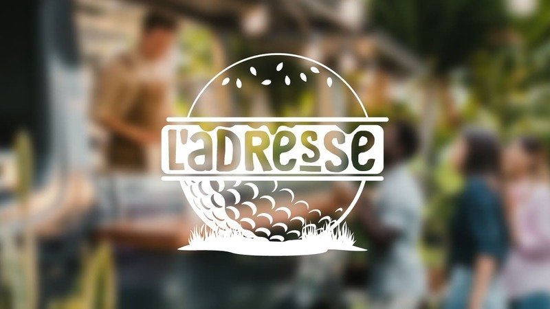 Identité visuelle L'adresse, food truck sur un terrain de golf